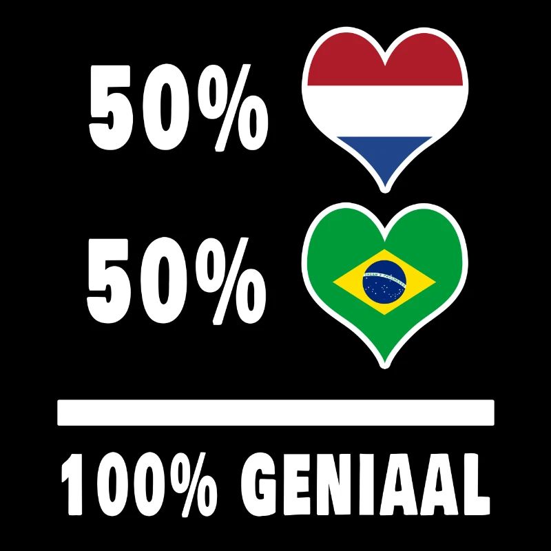 Brésil et Pays-Bas 100% Genius Flag