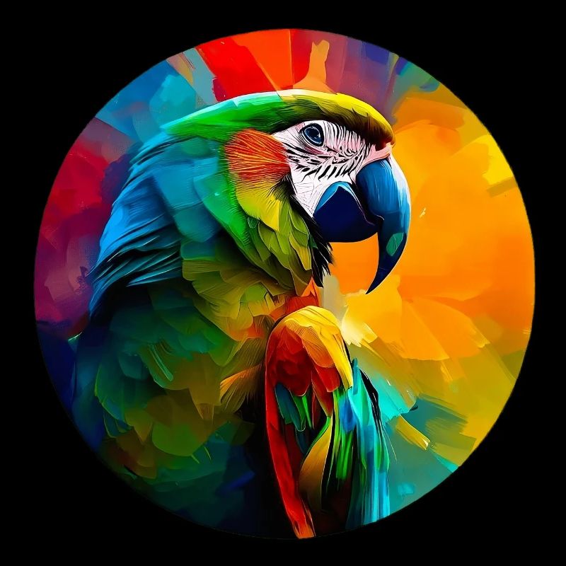 Colored macaw parrot