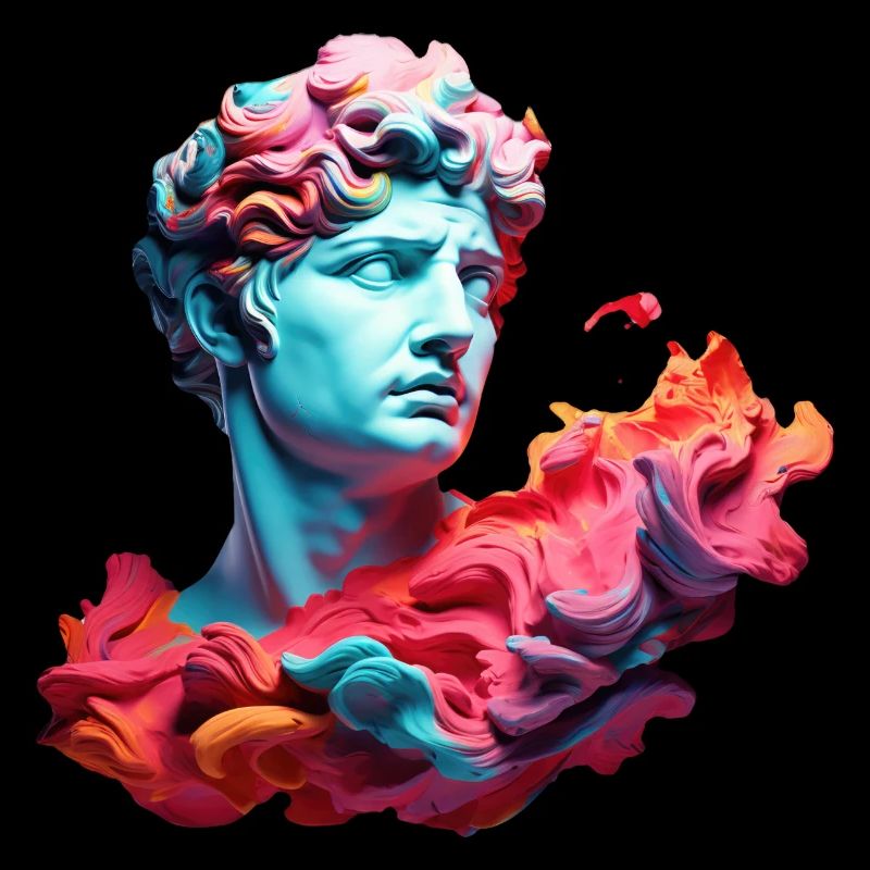 Neon Psychedelic Bust