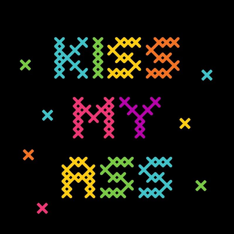 Rainbow Cross Stitch Word Art Design