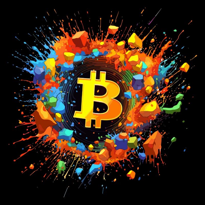 Splash de couleur Bitcoin