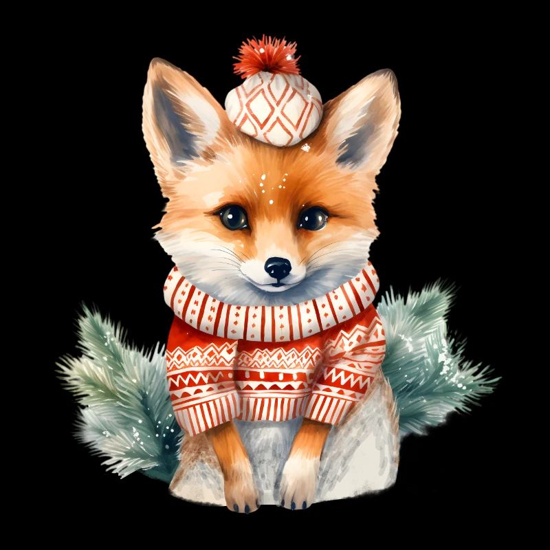 Winter Treasure Fox with Pompom