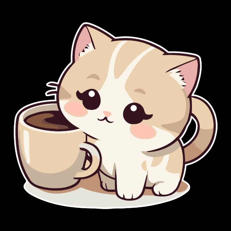 Cat with Coffee