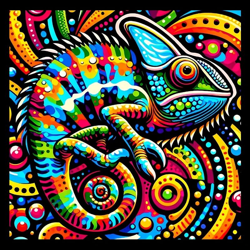 Chameleon Pop Art