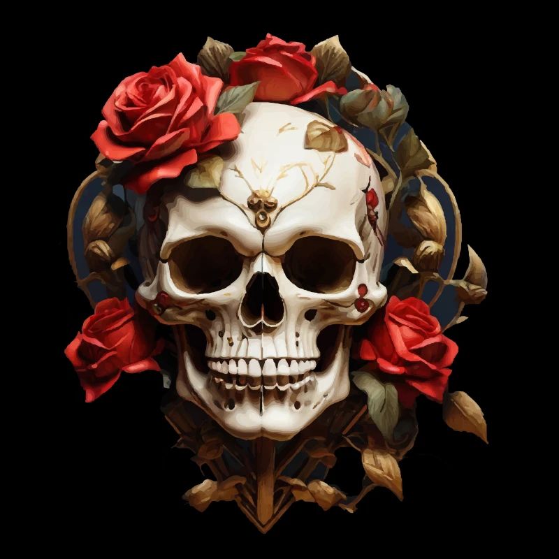 Rose Skull Wreath