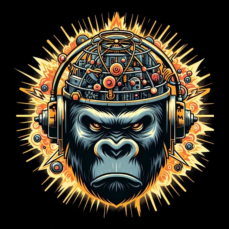 Gorilla Cybersound with Techno Head