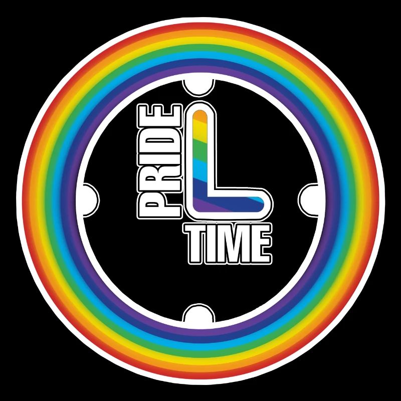 Rainbow Pride Ring Clock