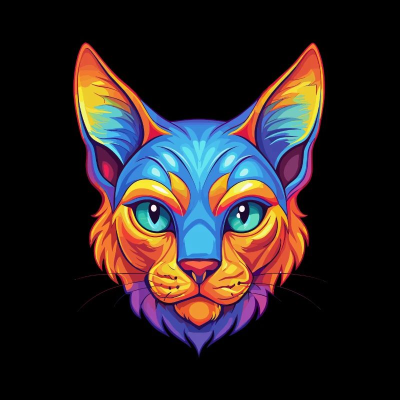 Chat Rex allemand, race de chat, dessin animé, animal de compagnie kawaii