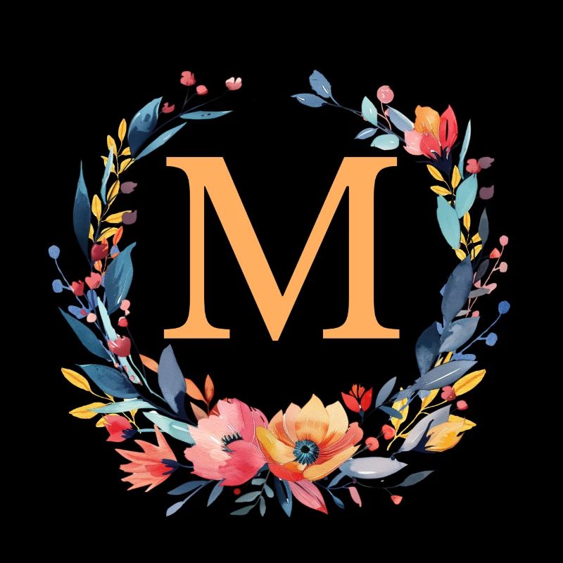 M Monogram, Couronne de fleurs, Personnalisable