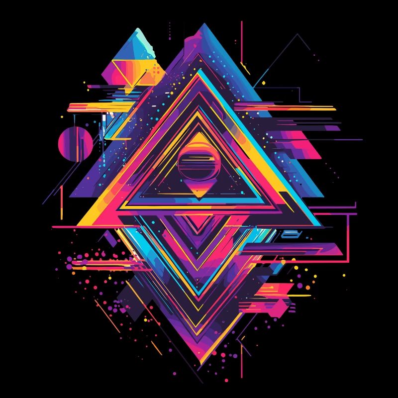 Futuristisches Psychedelisch Techno Trance 90s 80s