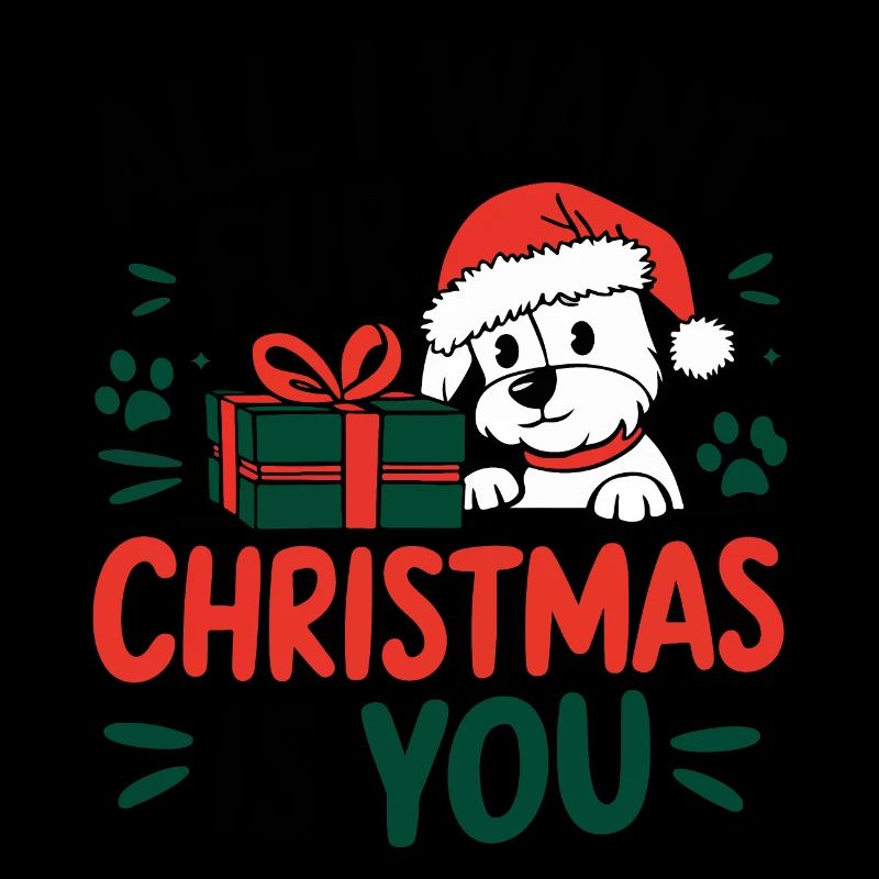 Conception de message de Noël de chiot festif