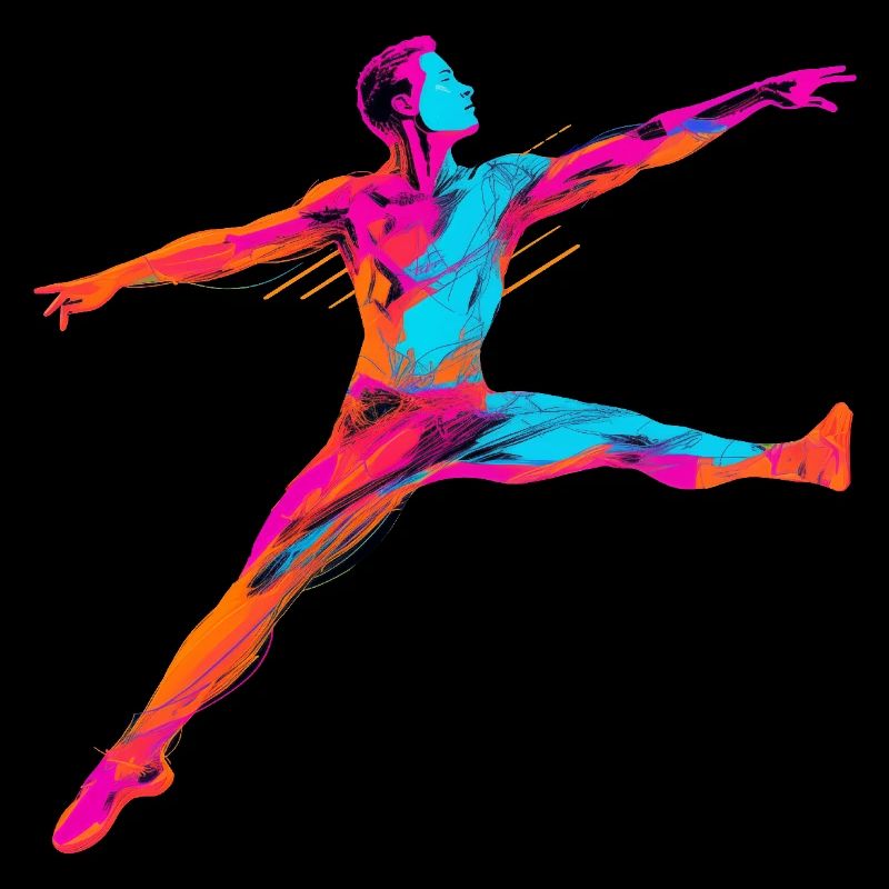 Danseur de ballet masculin Synthwave