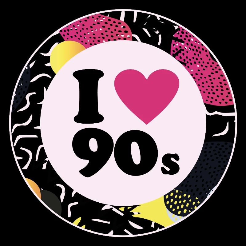 I ♥ 90s – Nostalgisches Retro-Design