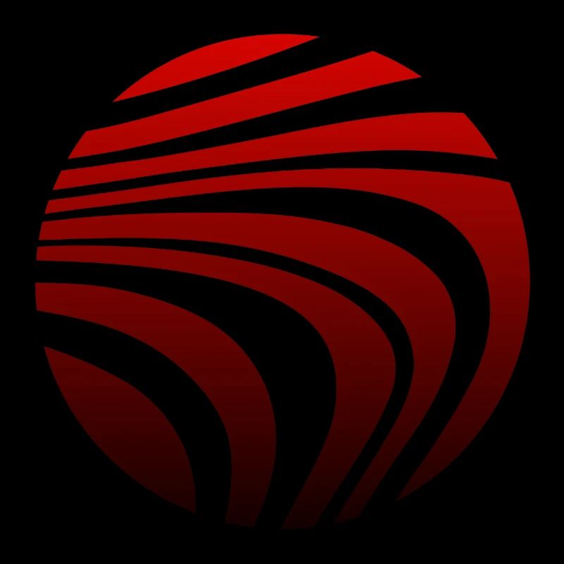 Psychedelic Pattern Red Black Gradient