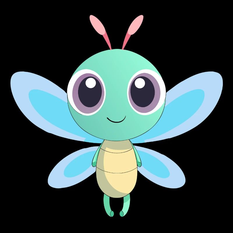 Bébé libellule colorée