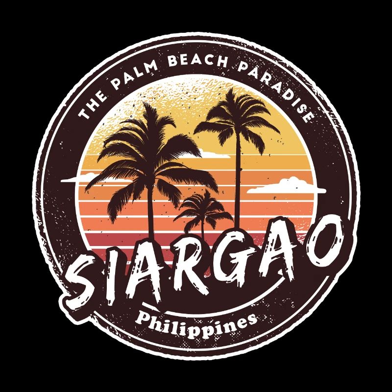 Siargao Philippines Beach Palm Trees Design