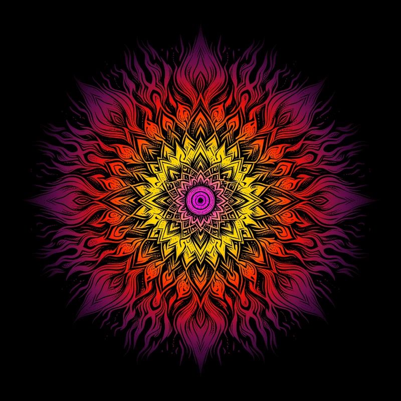 Psychedelic Fire Mandala