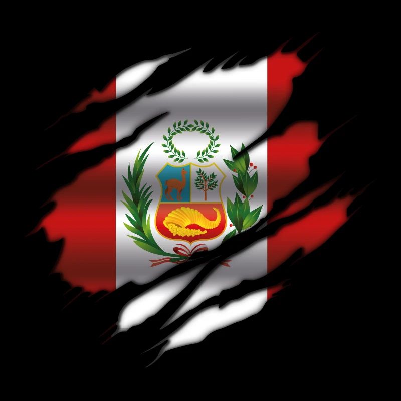 Drapeau du Pérou - Drapeau déchiré