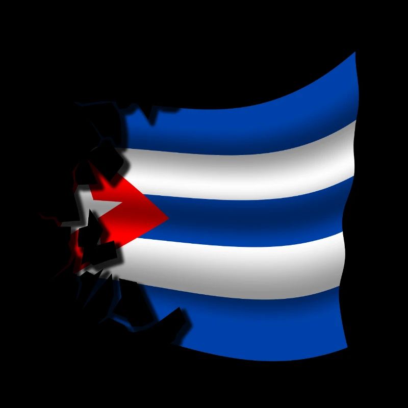 Drapeau de Cuba - Cuba - Drapeau Broken Design
