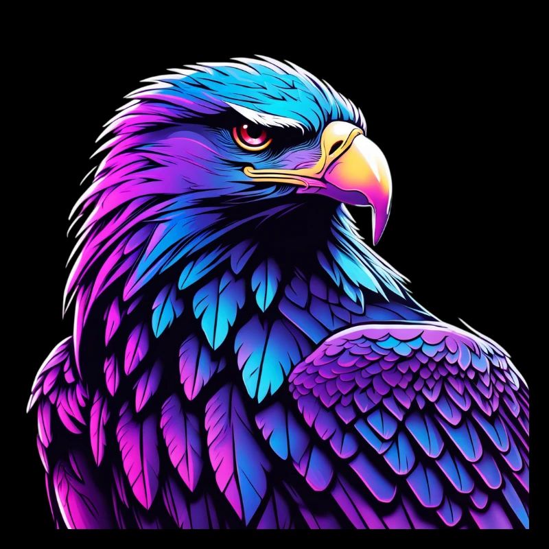 Glowing Eagle with Gradient
