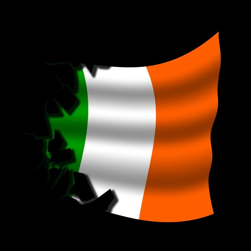 Drapeau de l’Irlande - Irlande - Drapeau Broken Design