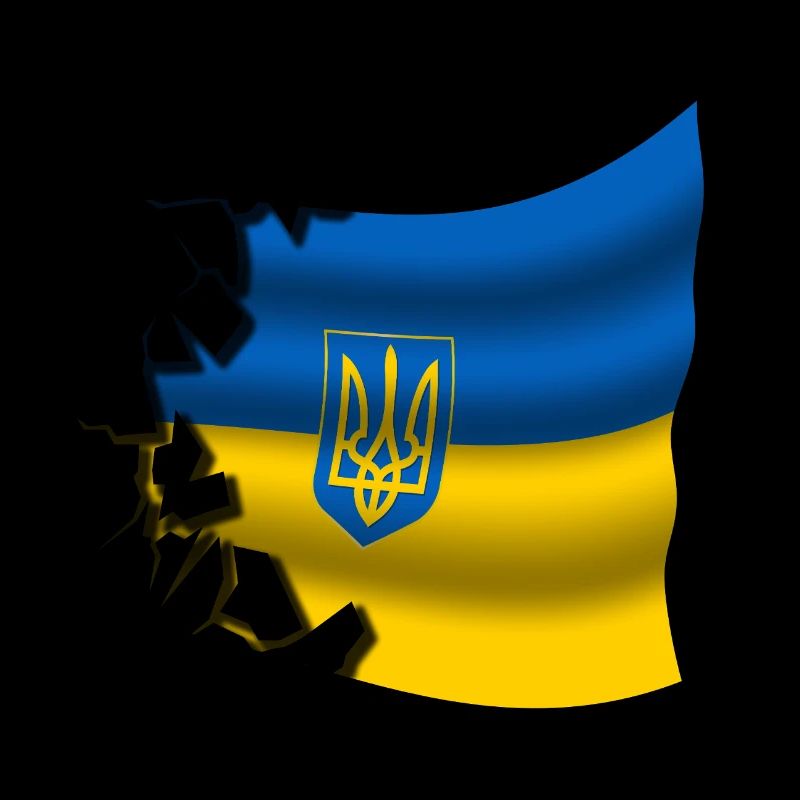 Drapeau de l’Ukraine - Ukraine - Drapeau Broken Design
