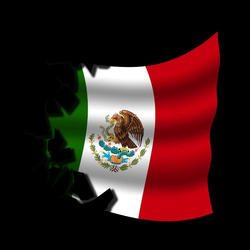 Drapeau du Mexique - Mexique - Drapeau Broken Design