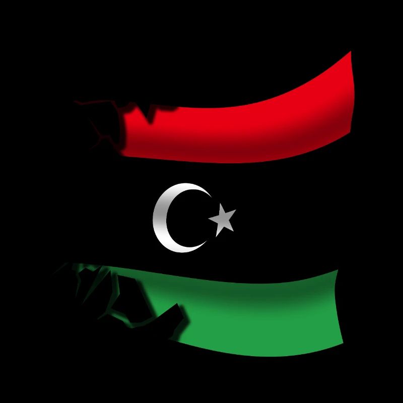 Drapeau de la Libye - Libye - Drapeau Broken Design