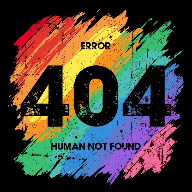 Vibrant Rainbow Error 404 Design