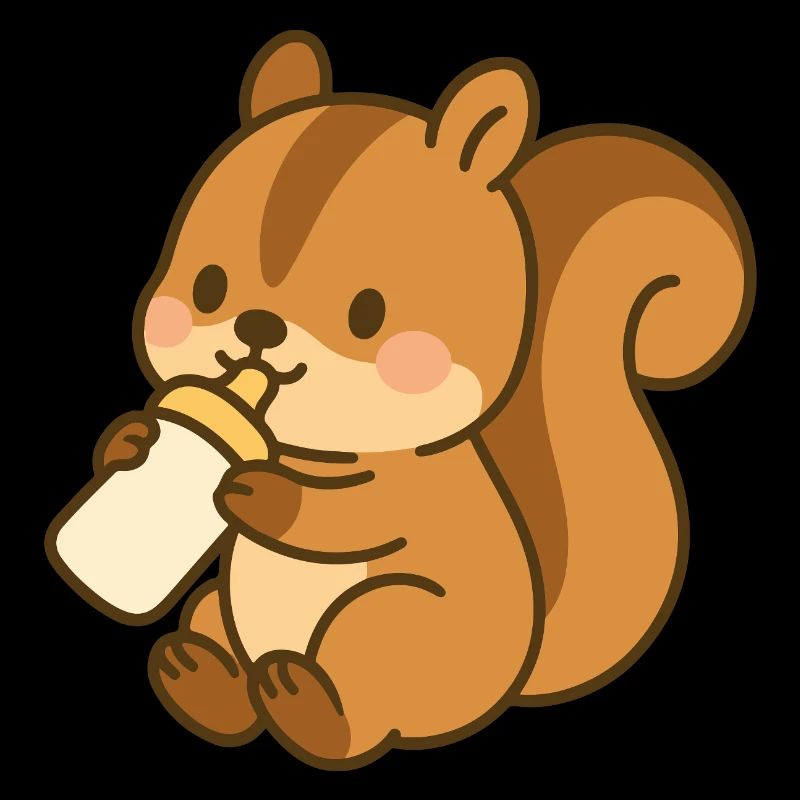 Flask Fluffy Squirrel