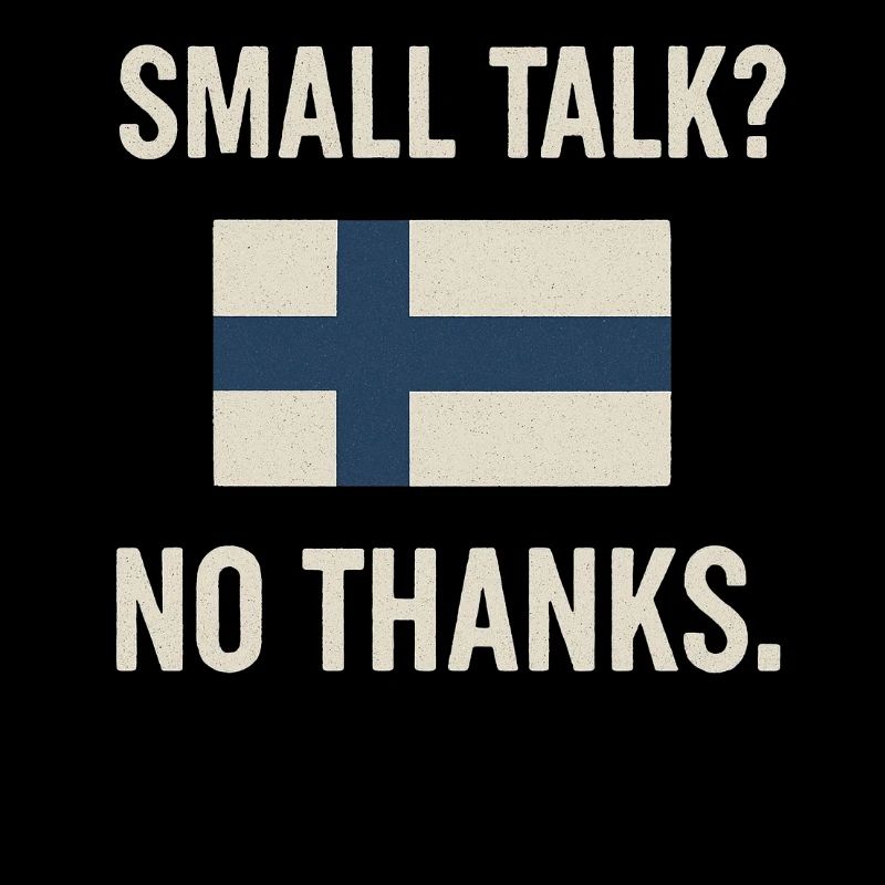 Finnland Flagge. Geplauder