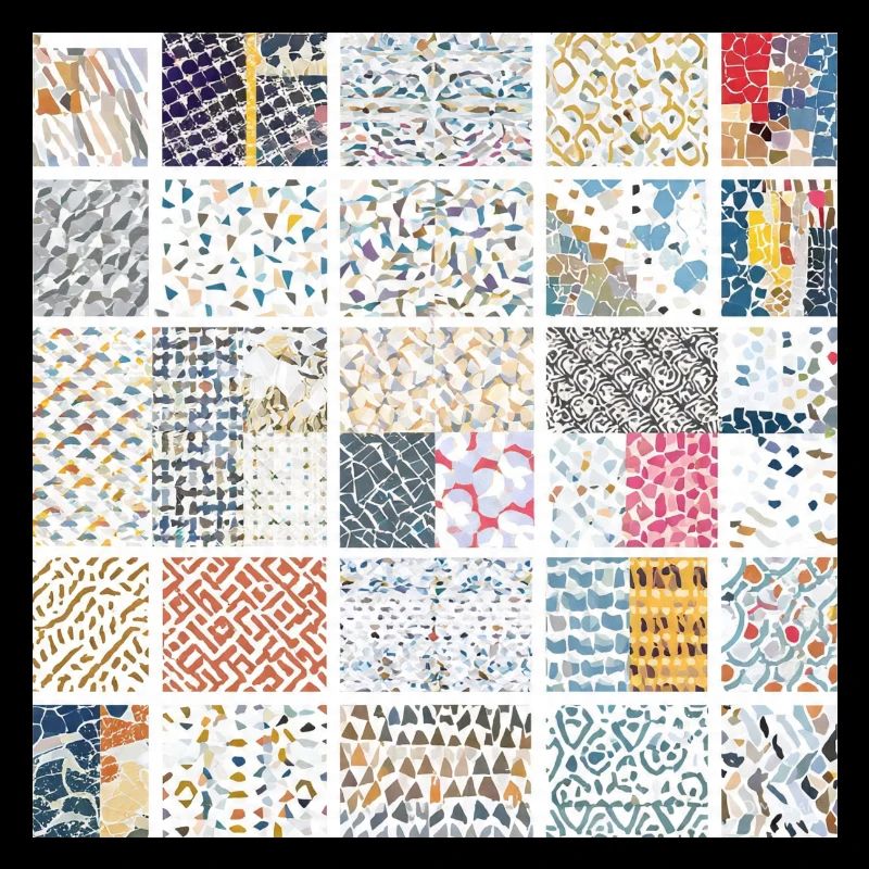 Abstract Mosaic Pattern Art Collection