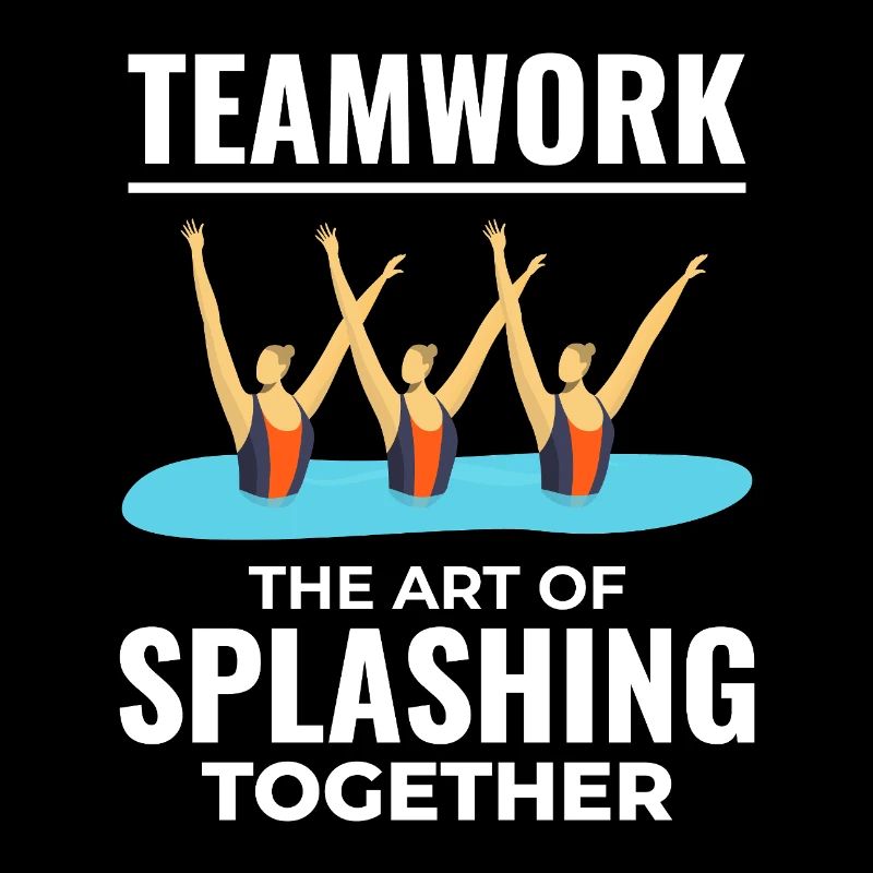 Teamwork Spritzwasser Design Synchronschwimmen