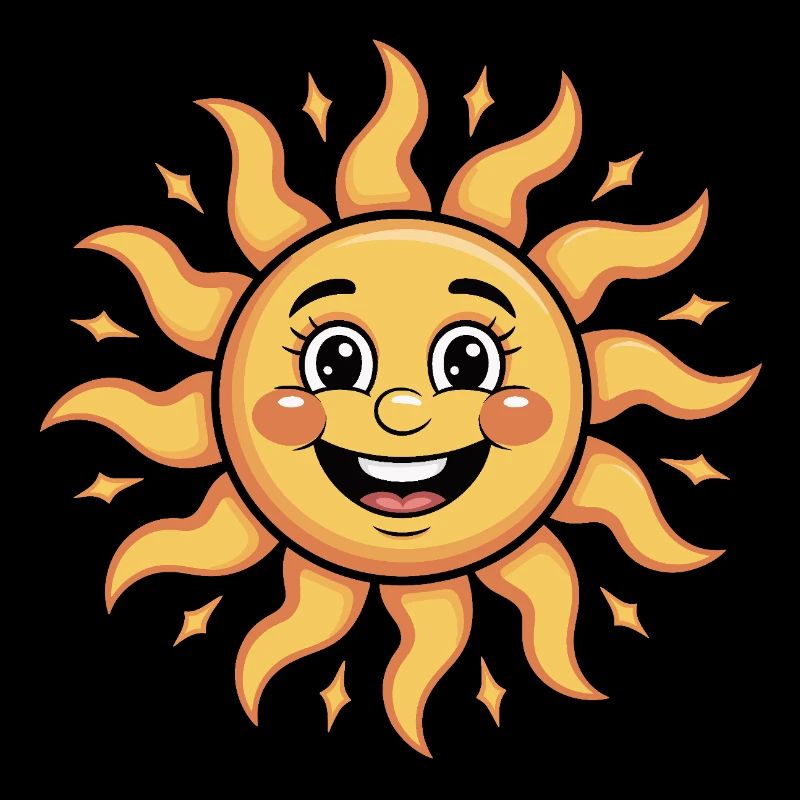 Illustration de ciel de soleil joyeux