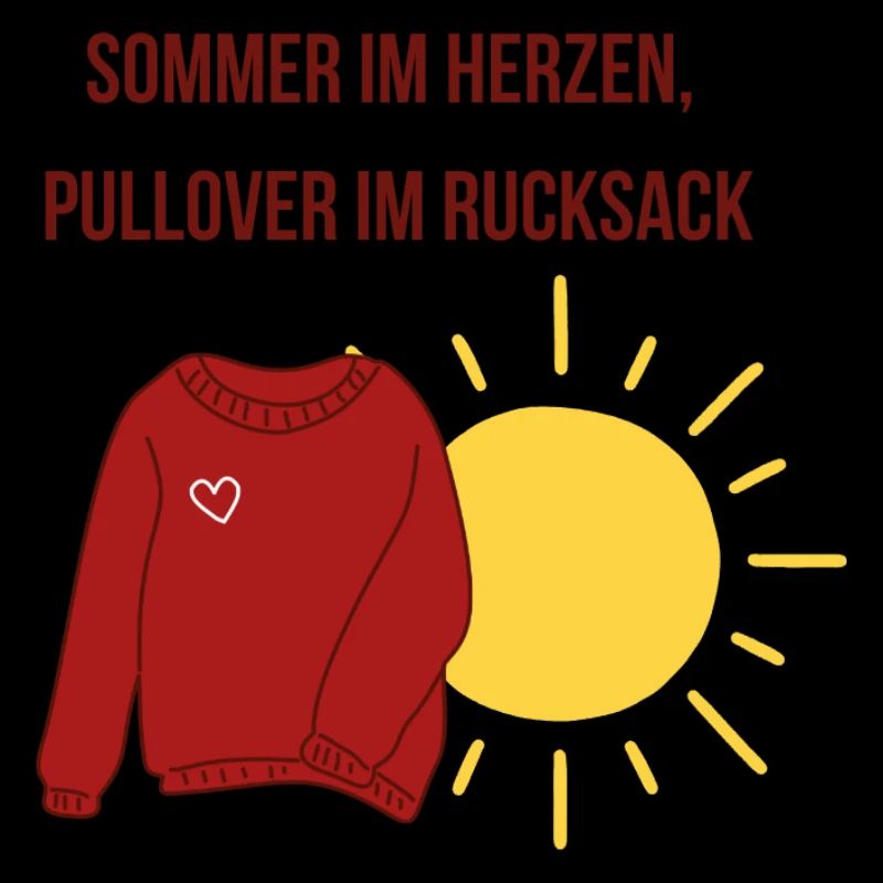 Sommer im Herzen, Pullover im Rucksack