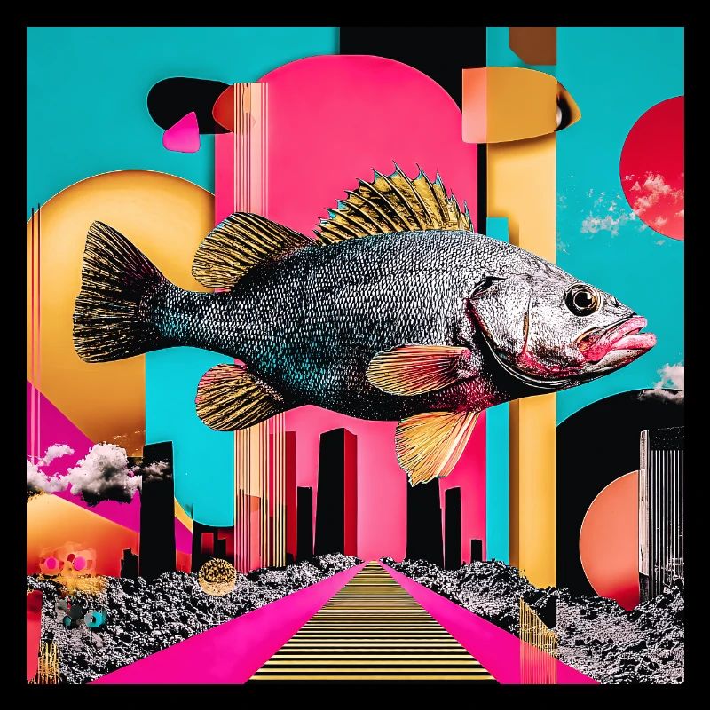 Poisson flottant, collage créatif