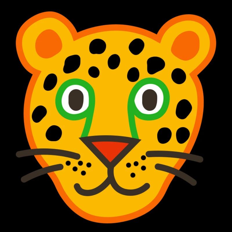 Illustration de visage de léopard mignon