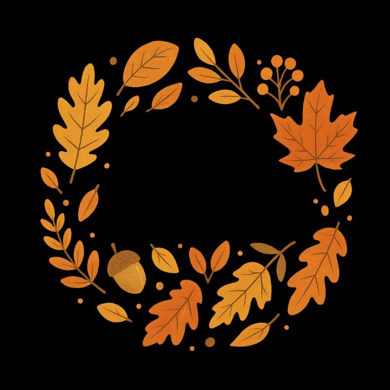 Conception de couronne de feuillage d’automne