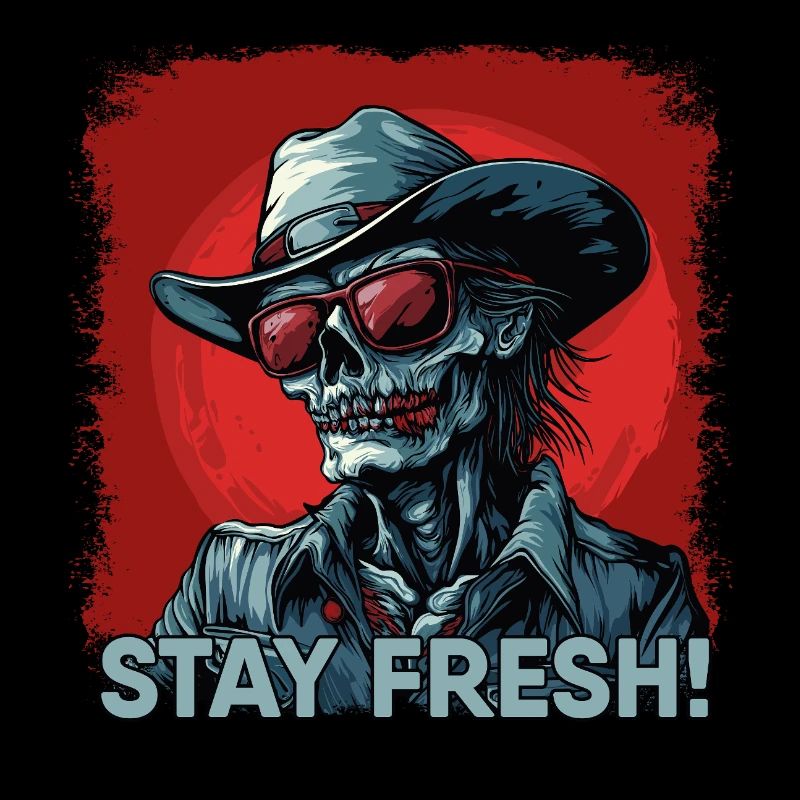 Zombie Cowboy with saying