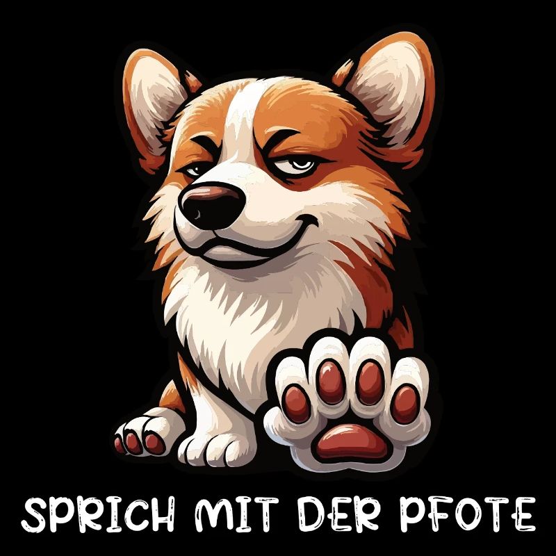 Sprich mit der Pfote Corgi Corgis Welsh Corgi 