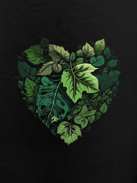 Leaf Heart Nature Pattern