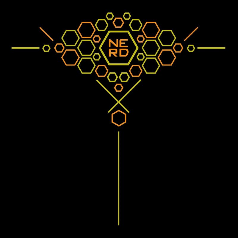 Nerd Hex Muster Gradient