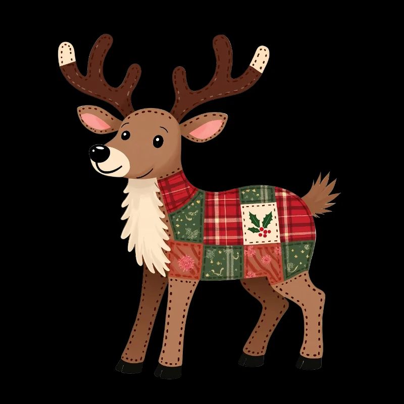 Patchwork Reindeer Christmas