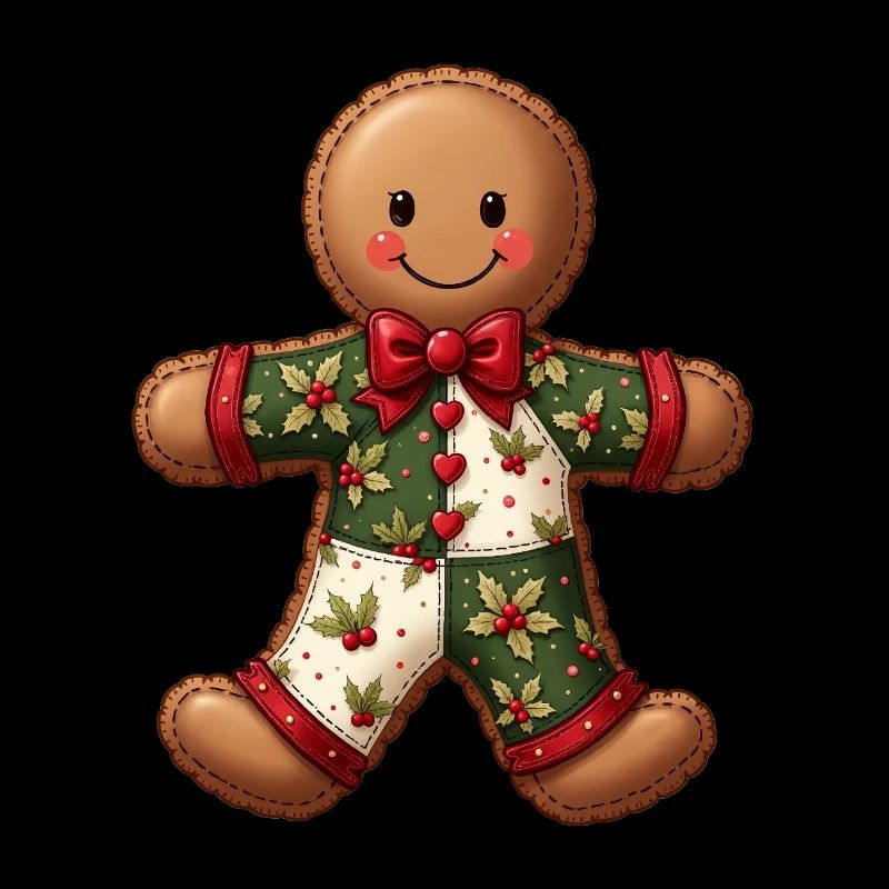 Gingerbread Christmas Motif Patchwork