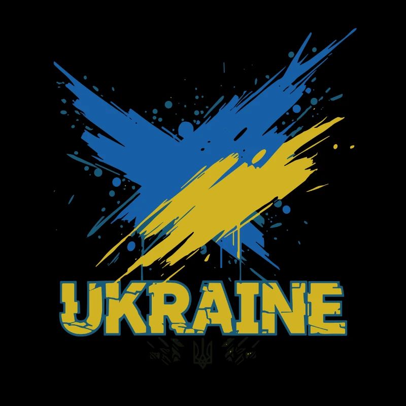 Drapeau de l’Ukraine Splash Art