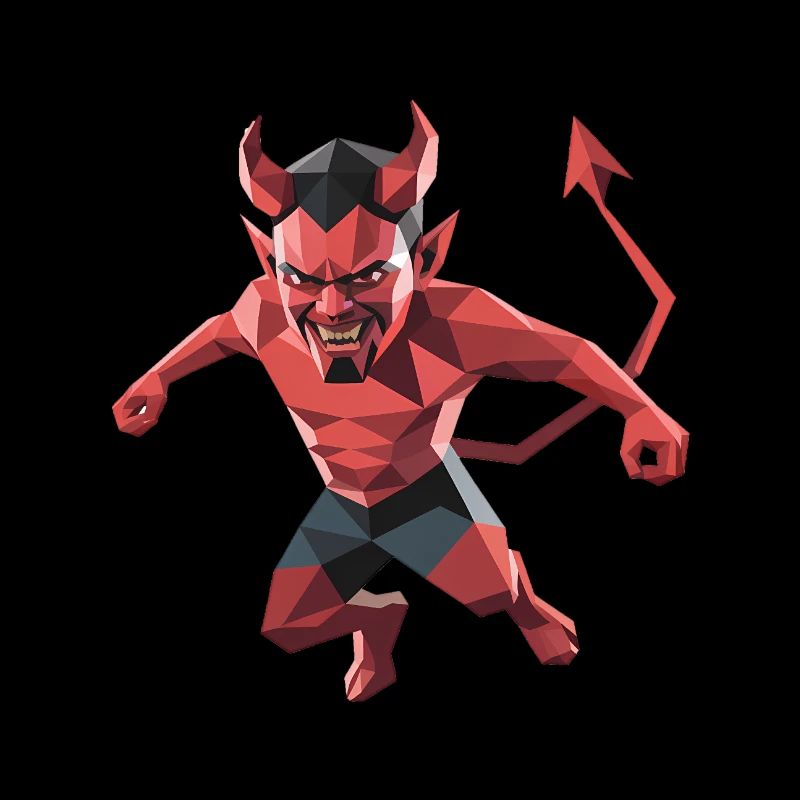 Devil - Cooles Low-Poly-Logo