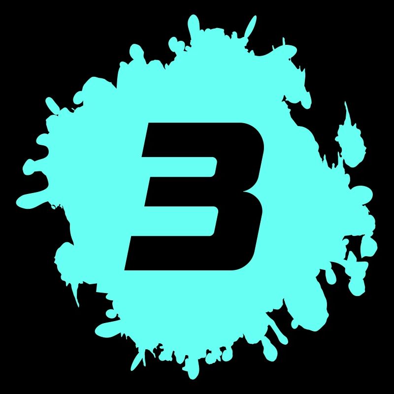 3 éclaboussures de néon de logo de couleur