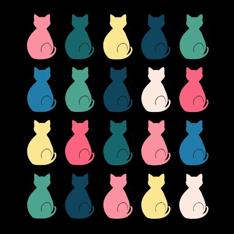 Cat Pattern in Pastel Colors – Pop Art Design