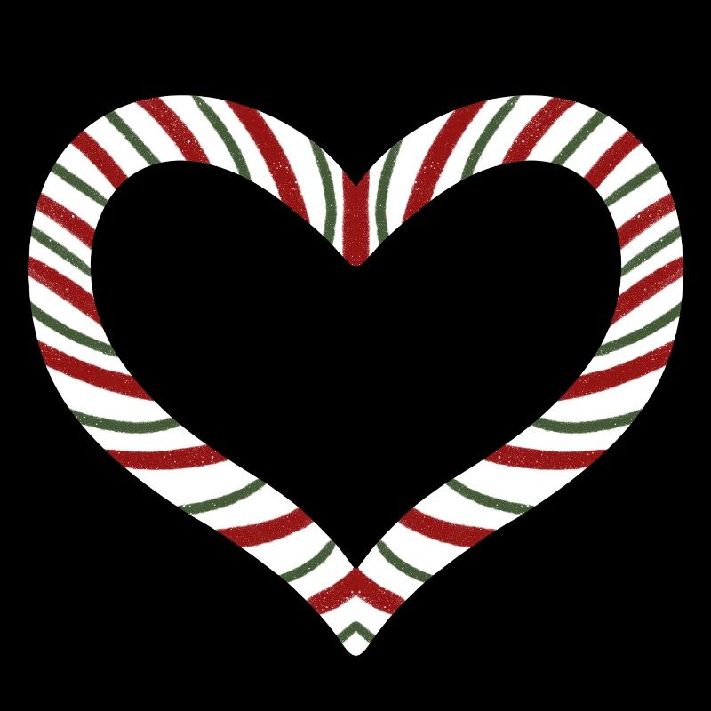 Candy Cane Rayé Coeur