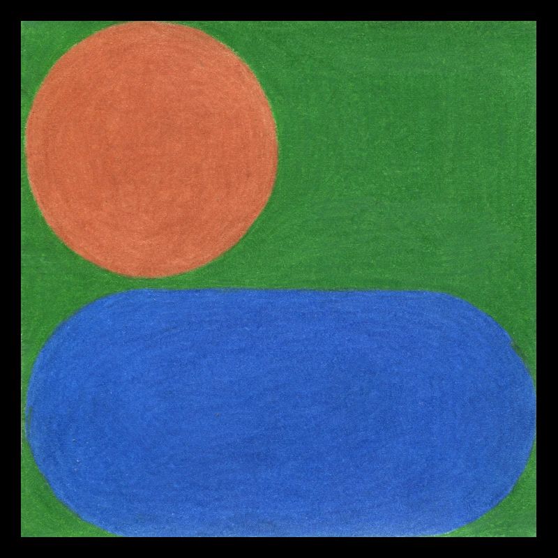 Orange Circle and Blue Rectangle